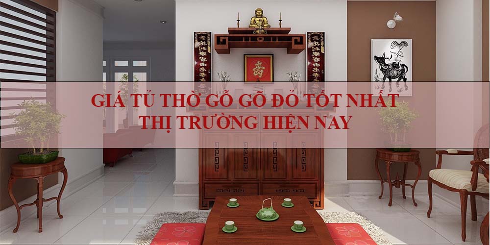 giá tủ thờ gỗ gõ đỏ