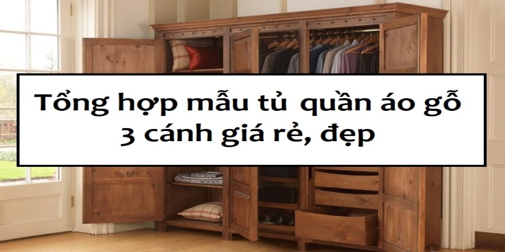 tủ quần áo gỗ 3 cánh