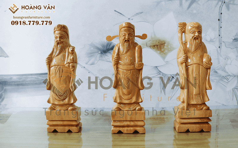 Tượng gỗ phúc Lộc thọ phát tài