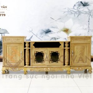 Kệ Tivi Tân Cổ Điển Gỗ Xoan Sồi - CTVXSLOM002