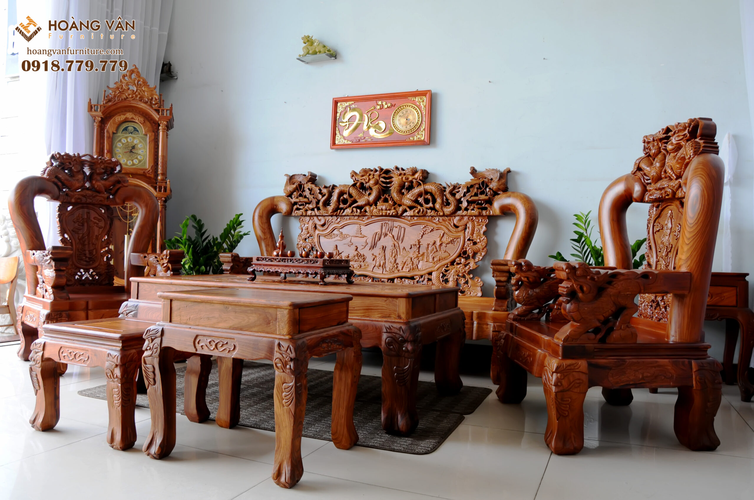 Bộ Salon Gỗ Phòng Khách 1