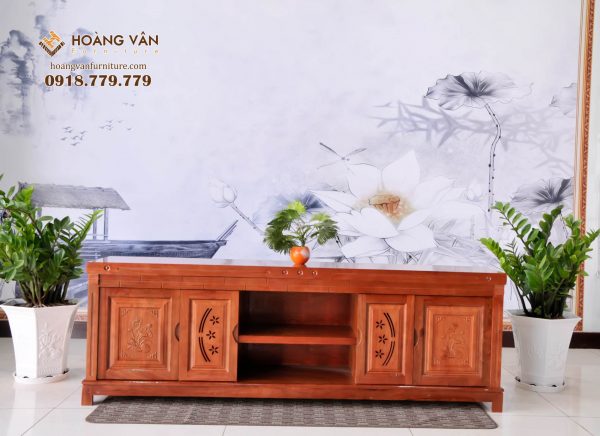 Kệ Tivi Phòng Khách Gỗ Xoan Đào Hiện Đại CTVXSDP004