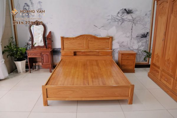 Giường Ngủ Gia Đình Gỗ Gõ Đỏ Cao Cấp GG019