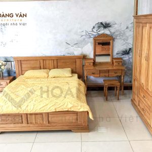 Combo giường gỗ sồi Mỹ