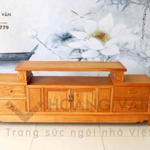 Kệ Tivi Gỗ Hương Hiện Đại Đơn Giản Mẫu Táo CTVGT002