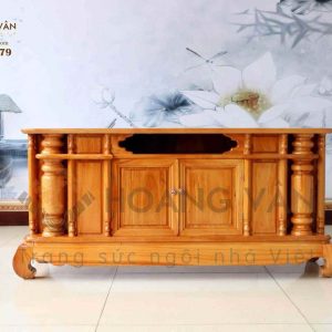 Kệ tivi gõ trụ bằng