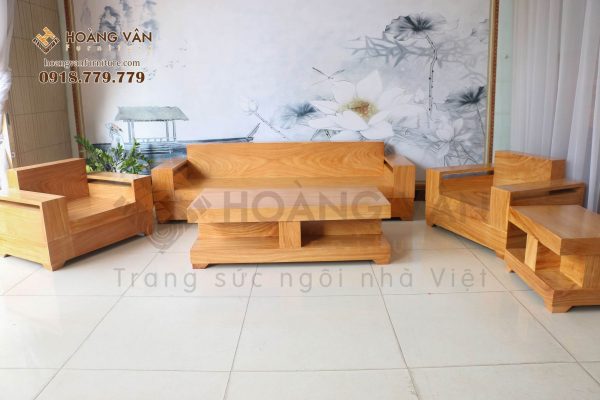 Bộ Bàn Ghế Salon Hiện Đại Gỗ Gõ - SLG035