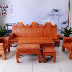 Bộ Bàn Ghế Gỗ Hương Đá Kiểu Âu Á - SLHD014