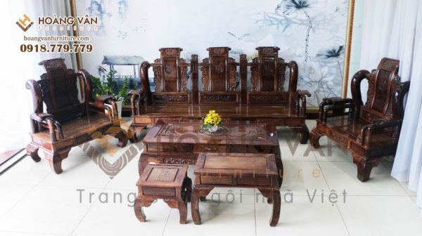 Salon Gỗ Mun Kiểu Tần Thủy Hoàng Đẹp - SLM009