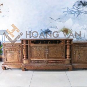 Kệ Tivi Gỗ Mun Đẹp Sang Trọng CTVMTL002