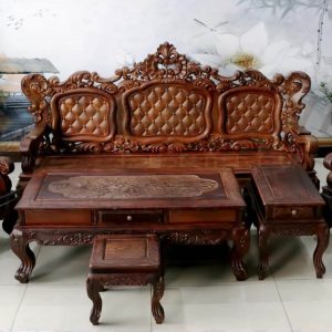 Salon Gỗ Mun Kiểu Hoàng Gia Đẹp Tinh Tế SLM003