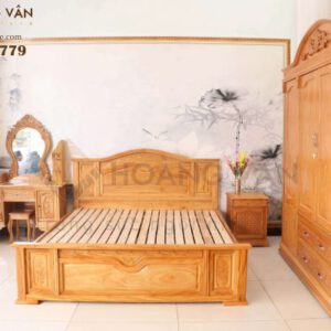 Giường Ngủ Gỗ Gõ Tự Nhiên 1m6 x 2m - GGC001