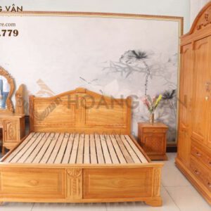 Mẫu Giường Ngủ Gỗ Gõ Đẹp - GGH001